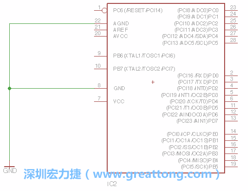 排針的用途是連接微控制器的輸出和輸入，它提供了一個平臺給焊線和針腳。