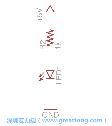 如圖所示放置一個開關（switch）、10K電阻器（10k resistor）和0.1μF的電容（0.1μF capacitor），并把開關的一端連到接地端上。